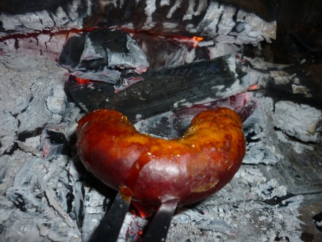 la salsiccia alla brace